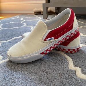 Vans Slip Ons with checkerboard sole